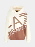 Худі жіноче EA7 Emporio Armani SWEATSHIRT молочно-коричневого кольору