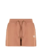 Спортивні шорти жіночі EA7 Emporio Armani SHORTS світло-коричневого кольору