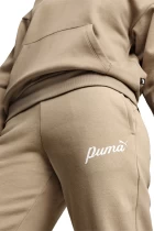 Спортивные штаны женские Puma ESS+ Script Pants FL бежевого цвета