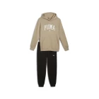 Спортивный костюм мужской PUMA SQUAD Hooded Suit FL черный и бежевый