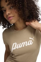 Футболка жіноча Puma ESS+ Script Tee бежевого кольору