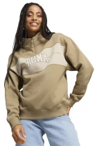 Худи женское Puma SQUAD Half-Zip FL бежевого цвета