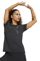 Футболка женская PUMA Train Fav Jersey Cat Tee черного цвета