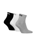 Шкарпетки (3 пари) PUMA UNISEX QUARTER PLAIN 3P grey/white/black