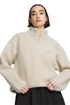 Кофта женская PUMA CLASSICS Winterized Half-Zip белого цвета