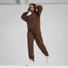 Штаны флисовые женские PUMA ESS ELEVATED Pants коричневого цвета