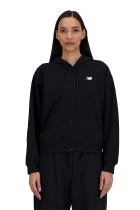 Худи женское New Balance Essentials Fleece FZ черного цвета