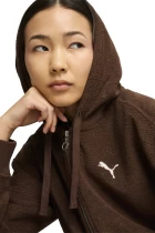 Худі жіноче PUMA HER Full-Zip Hoodie коричневого кольору