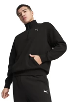 Кофта чоловіча PUMA WARDROBE ESS Half Zip Crew PUMA чорного кольору