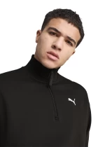 Кофта чоловіча PUMA WARDROBE ESS Half Zip Crew PUMA чорного кольору