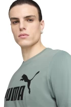 Футболка чоловіча PUMA ESS No. 1 Logo Tee Green Moon м'ятного кольору