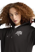 Худі жіноче PUMA CLASS Full-Zip Hoodie чорного кольору