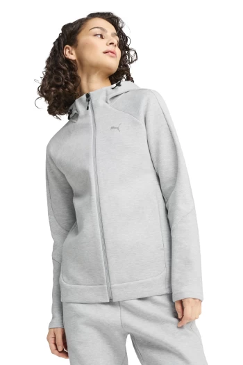 Худі жіноче PUMA EVOSTRIPE Full-Zip Hoodie Light Gray Heather