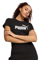 Футболка жіноча PUMA ESS No. 1 Logo Tee чорного кольору