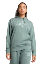 Худі жіноче PUMA SCRIPT Comfort Hoodie Green Moon