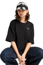 Футболка женская PUMA WARDROBE ESS Oversized Tee PUMA черного цвета