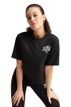 Футболка жіноча PUMA CLASS Relaxed Crop Tee чорного кольору