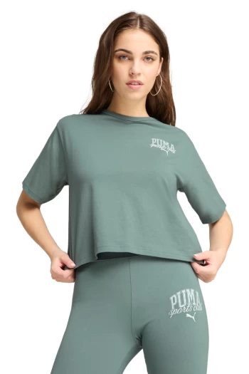 Футболка жіноча PUMA CLASS Relaxed Crop Tee Green Moon