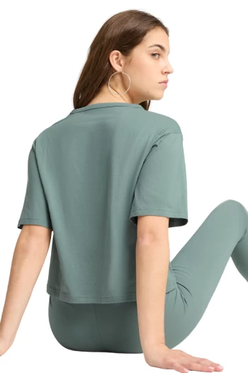 Футболка жіноча PUMA CLASS Relaxed Crop Tee Green Moon