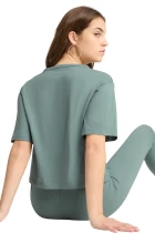 Футболка жіноча PUMA CLASS Relaxed Crop Tee Green Moon