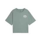 Футболка жіноча PUMA CLASS Relaxed Crop Tee Green Moon