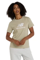 Футболка жіноча New Balance Sport Essentials Jersey Logo оливкового кольору