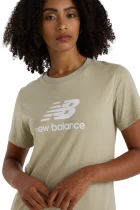 Футболка жіноча New Balance Sport Essentials Jersey Logo оливкового кольору