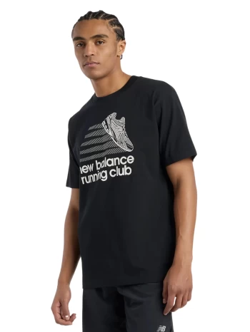 Футболка чоловіча New Balance Athletics Running Club чорного кольору