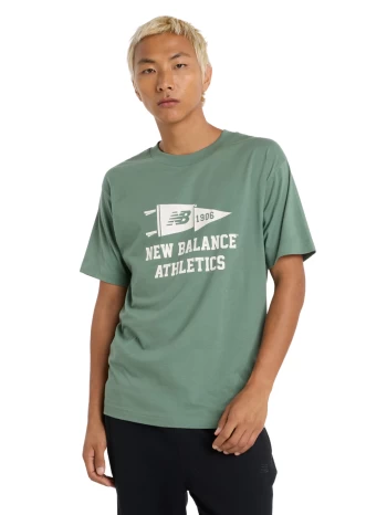 Футболка чоловіча New Balance Varsity Pennant зеленого кольору