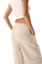 Штани FRND FOR FRIENDS Fancy Pants Strip жіночі бежевого кольору