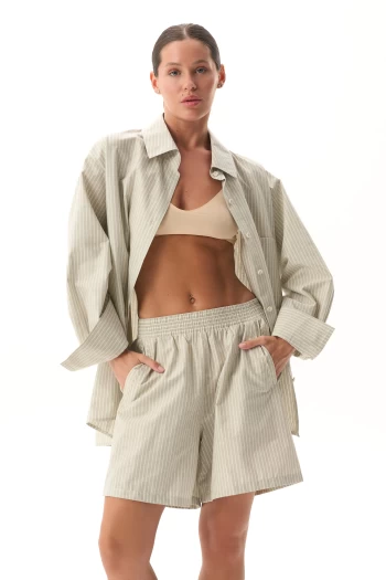 Шорти FRND FOR FRIENDS Fancy Shorts Strip жіночі оливкового кольору