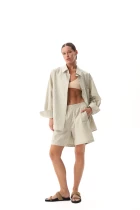 Шорти FRND FOR FRIENDS Fancy Shorts Strip жіночі оливкового кольору
