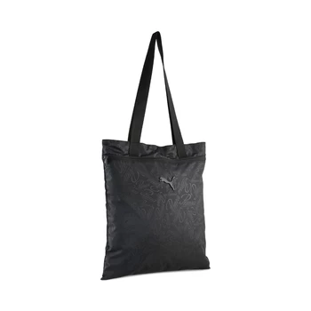 Сумка-шопер жіноча PUMA POP Tote чорного кольору-Script AOP