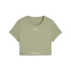 Топ женский PUMA W PUMA STRONG TEE - SHORT Lux Army