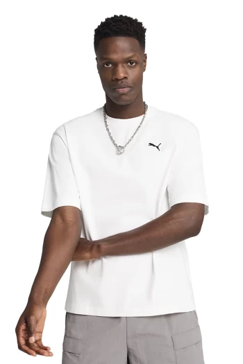 Футболка чоловіча PUMA WARDROBE ESS Boxy Tee білого кольору