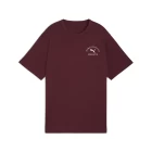 Футболка женская PUMA CLASS Relaxed Tee Ruby Shimmer бордового цвета