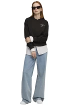 Світшот жіночий PUMA CLASS Comfort Polo Crew чорного кольору