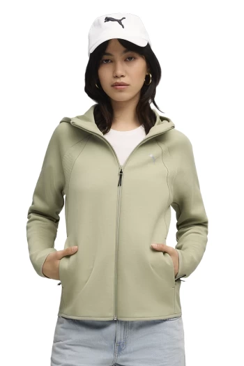 Худі жіноче PUMA EVOSTRIPE Full-Zip Hoodie Lux Army