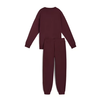Спортивний костюм жіночий PUMA Sweat Suit Relaxed FL Ruby Shimmer бордового кольору