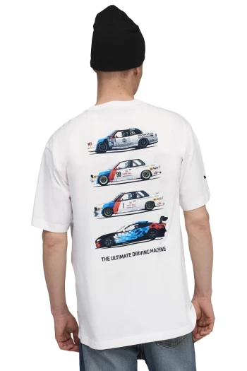 Футболка чоловіча PUMA BMW MMS Car Graphic Tee 2 білого кольору