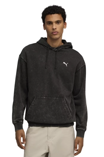 Худі чоловіче PUMA ESS ELEVATED Wash Hoodie чорного кольору