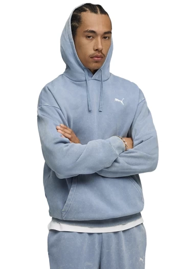 Худі чоловіче PUMA ESS ELEVATED Wash Hoodie Cool Blue