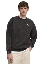Свитшот мужской PUMA ESS ELEVATED Wash Crew черного цвета