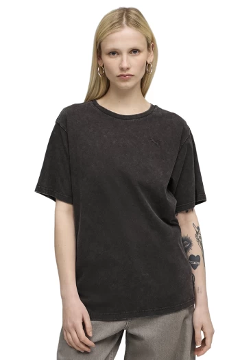 Футболка жіноча PUMA ESS ELEVATED Wash Tee чорного кольору