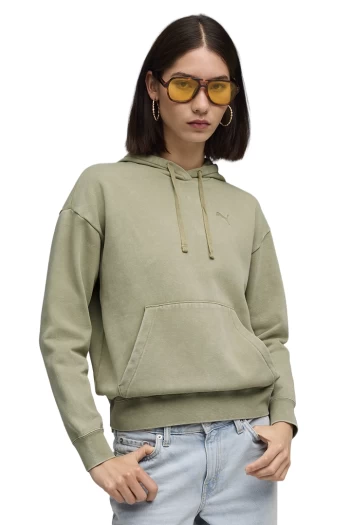 Худі жіноче PUMA ESS ELEVATED Wash Hoodie Lux Army