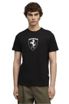 Футболка чоловіча PUMA Ferrari Tonal Shield Tee чорного кольору