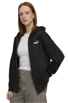 Худи женское PUMA ESS Comfort Full-Zip Hoodie черного цвета