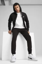 Худи мужское PUMA ESS Black Full-Zip Hoodie черного цвета