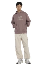 Худи мужское New Balance Athletics French Terry коричневого цвета