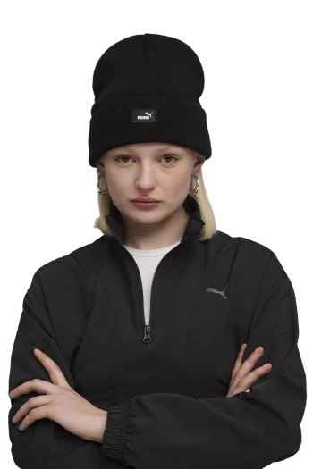 Шапка PUMA ESS Mid Crown Unisex Beanie чорного кольору
